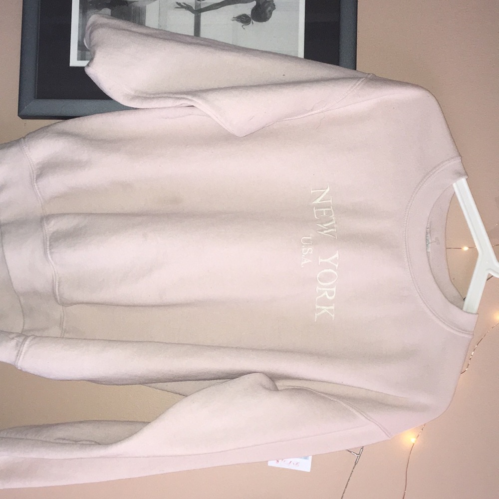 Brandy Melville Pink New York Sweatshirt